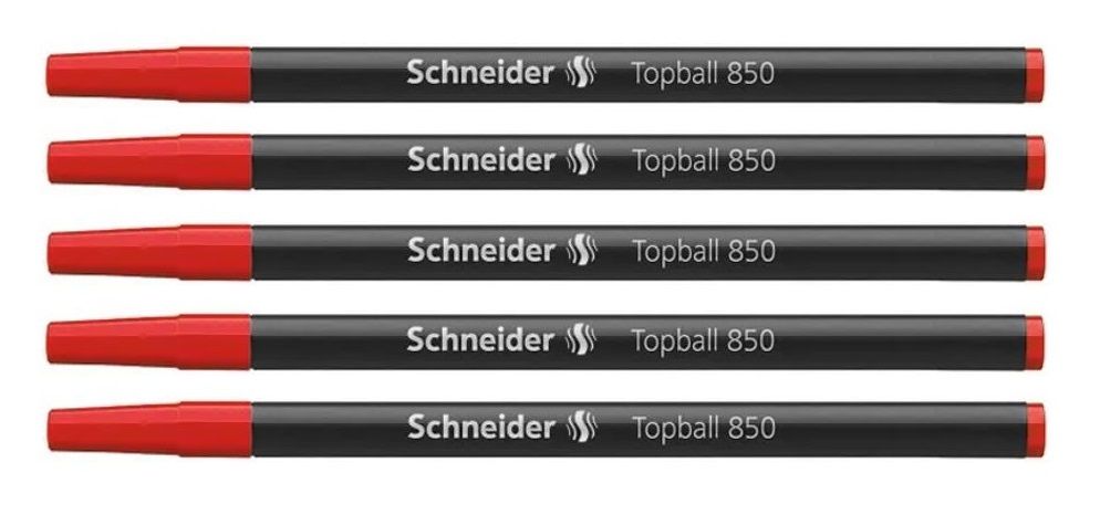 Набор5шт.-СтерженьдляроллераSchneider"Topball850"красный,110мм,0,5мм