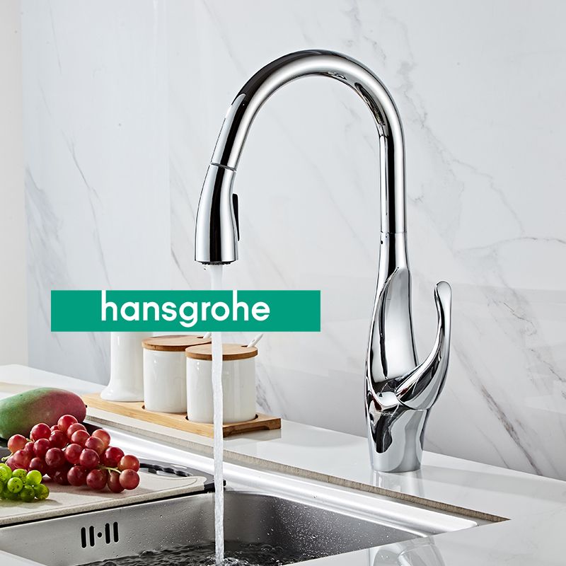 НовыйвыдвижнойкухонныйсмесительHansgrohe,двухрежимныйсмеситель