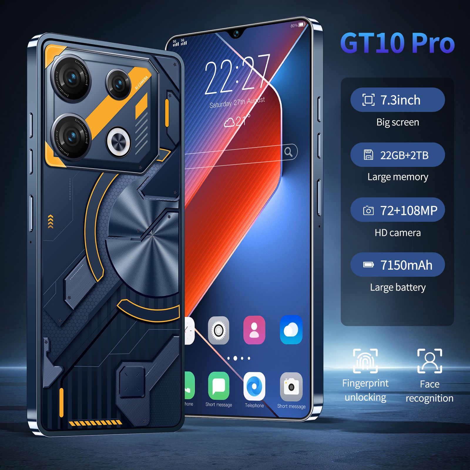 СмартфонСмартфонGT10Pro22ГБ/2ТБ,черныйEU22/2ТБ,черный