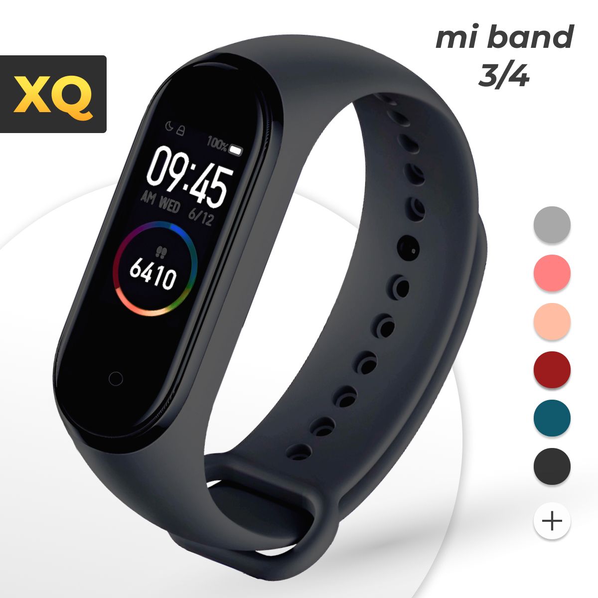 Ремешок для Xiaomi Mi Band 4 / Ремешок для Xiaomi Mi Band 3 / черный