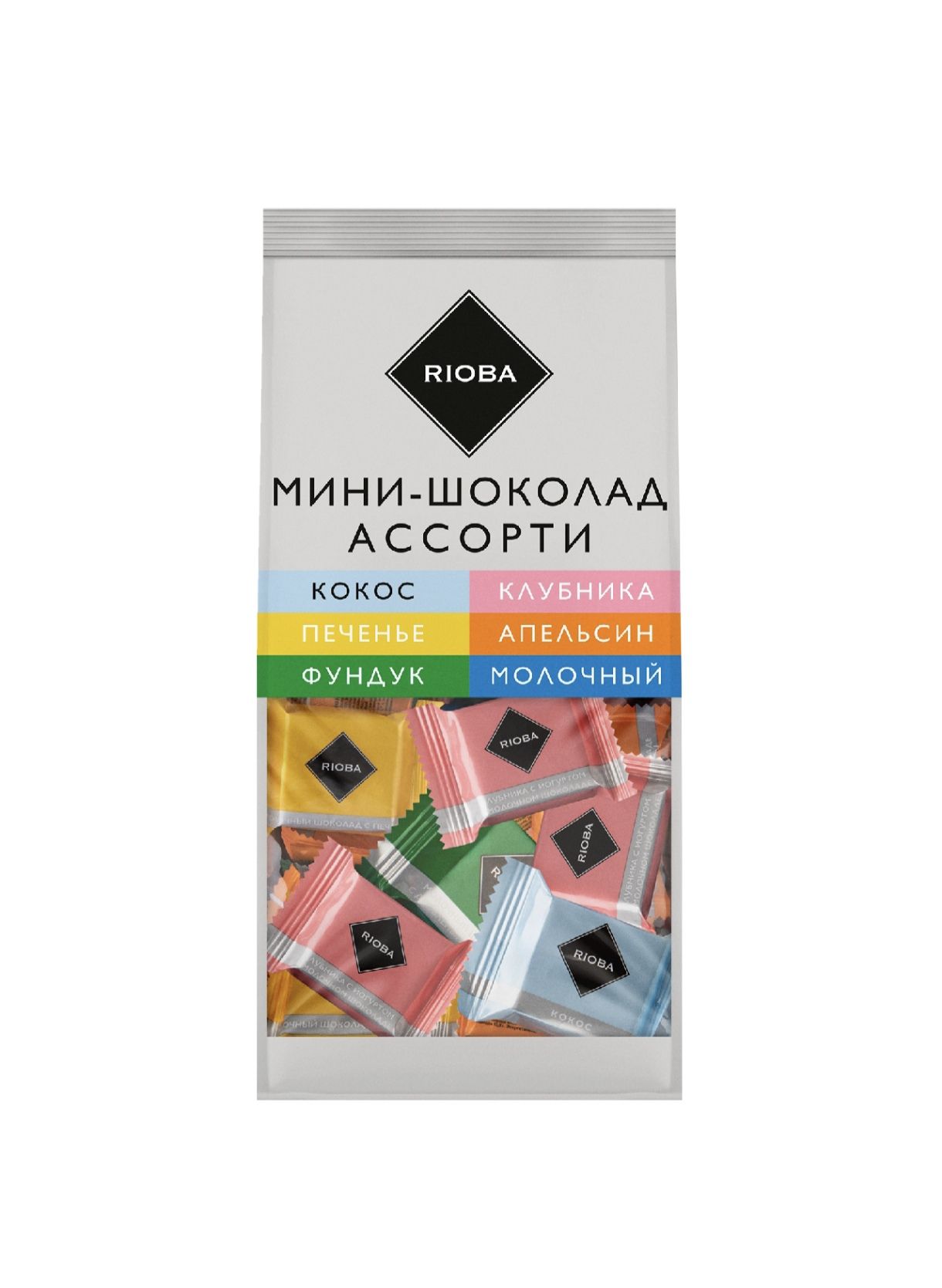 RIOBA Мини-шоколад Ассорти 6 вкусов, 800г