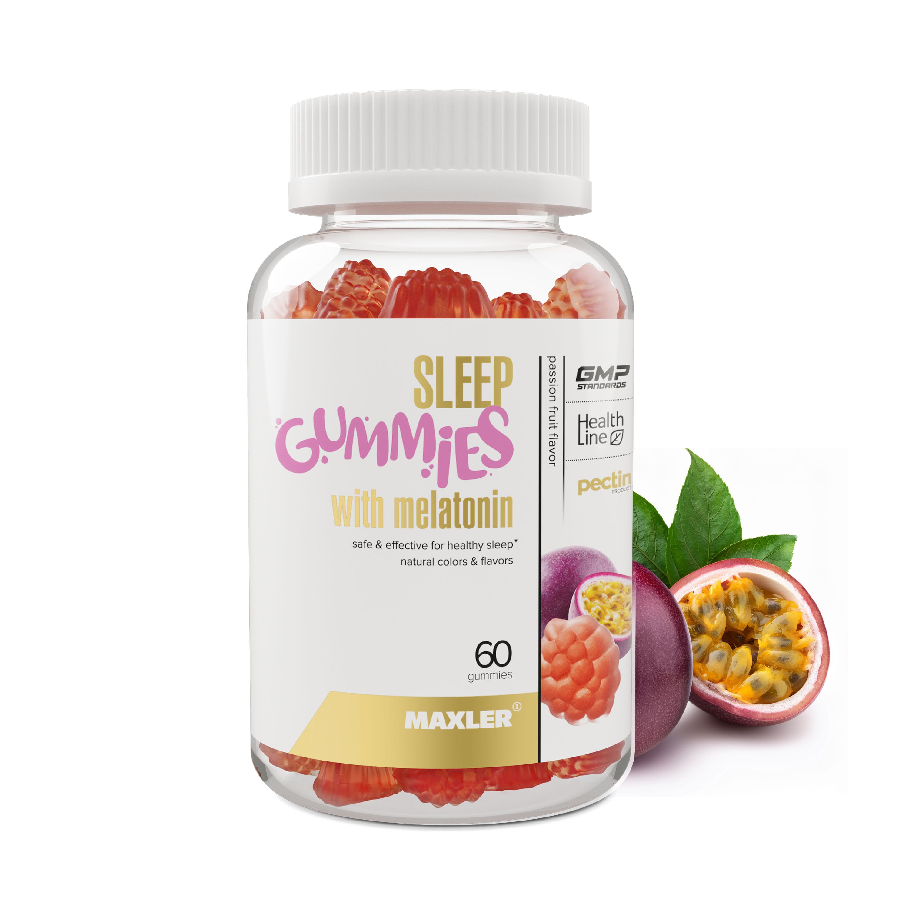 Мелатонин для сна и Витамин B6 Maxler Sleep Gummies with Melatonin 60 шт. Маракуйя