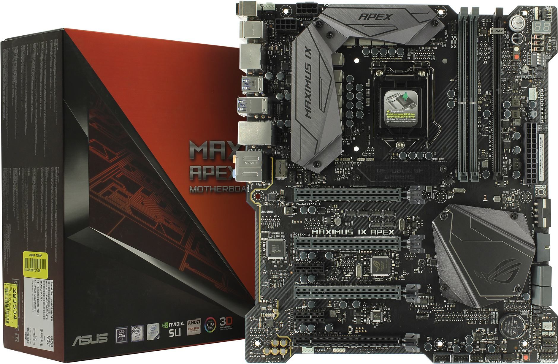 Asus Maximus IX Apex Box Retail материнская плата Socket 1151 v1 для тех, кто любит максимальное качество