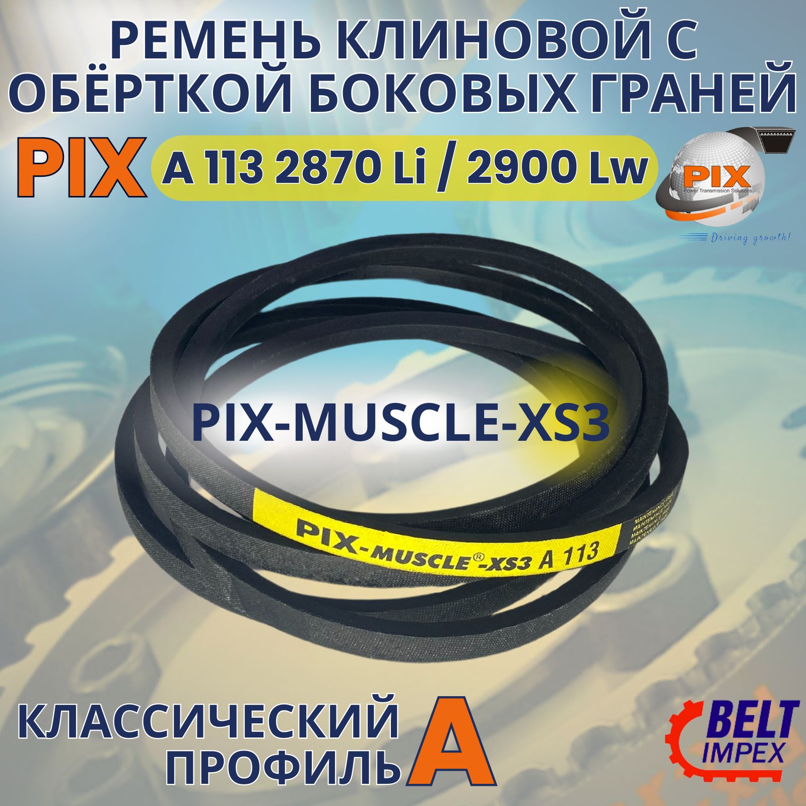 PIX-MUSCLE-XS3Ременьклиновой/A1132870Li/2900Lw/Классическоесечение