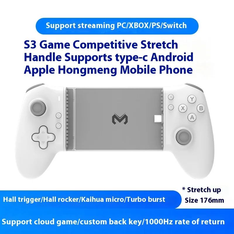 ИгровойконтроллерMemoS3ТипC/беспроводнойBluetoothСоединительныйтелефонTabИгроваярукояткасэффектомХолла,беззадержки