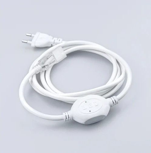 Сетевой шнур "Eleganz" для одноцветной неоновой светодиодной ленты 7Вт 220В с диодным мостом и евровилкой, длина 50см