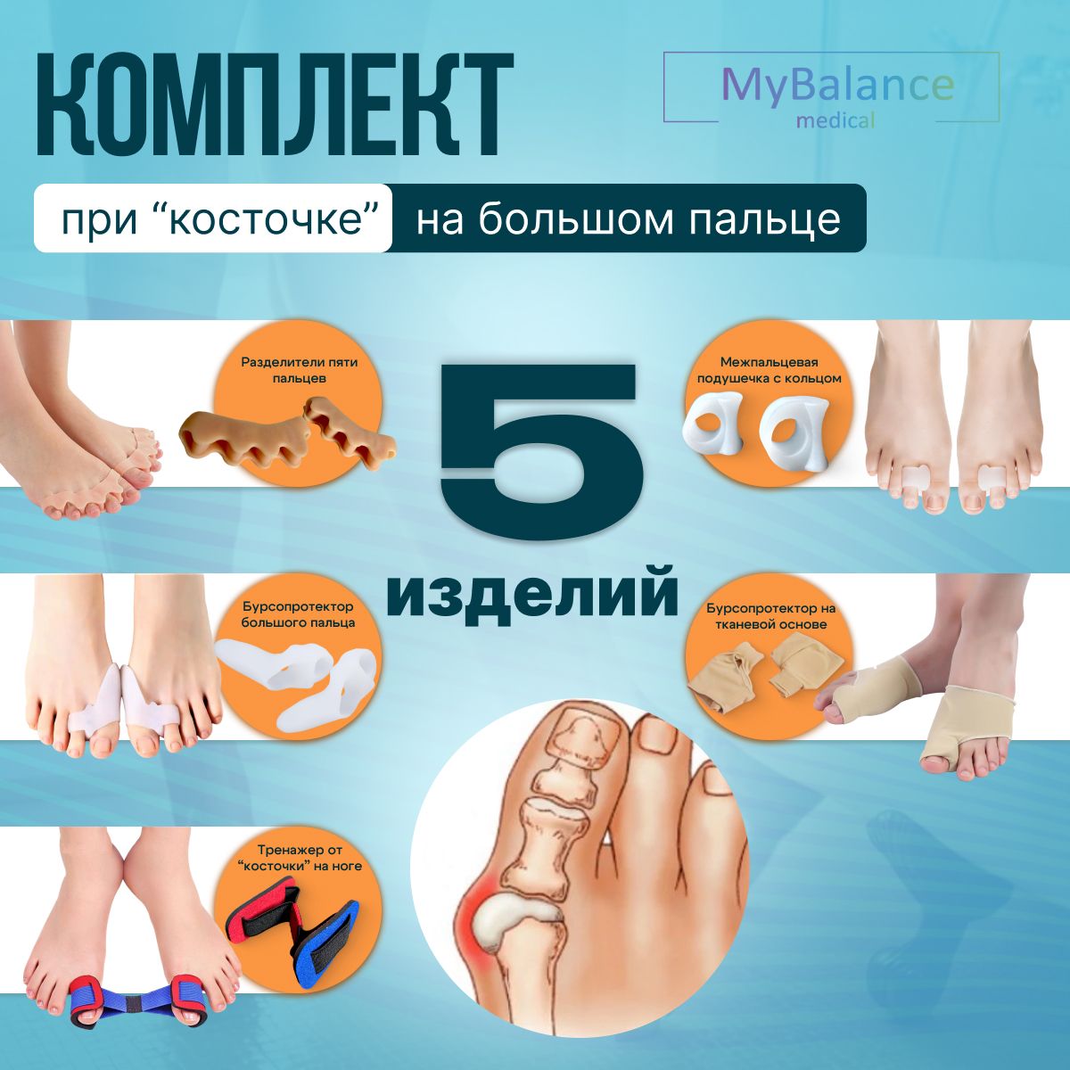 КомплектдлялечениявальгусаMyBalance