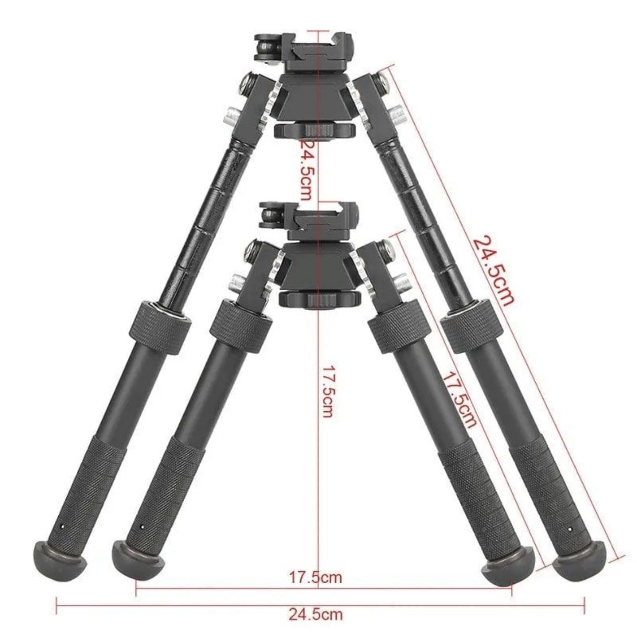 Сошки Atlas Bipod оружейные быстросъемные BT10-LW17 V8 360 Black