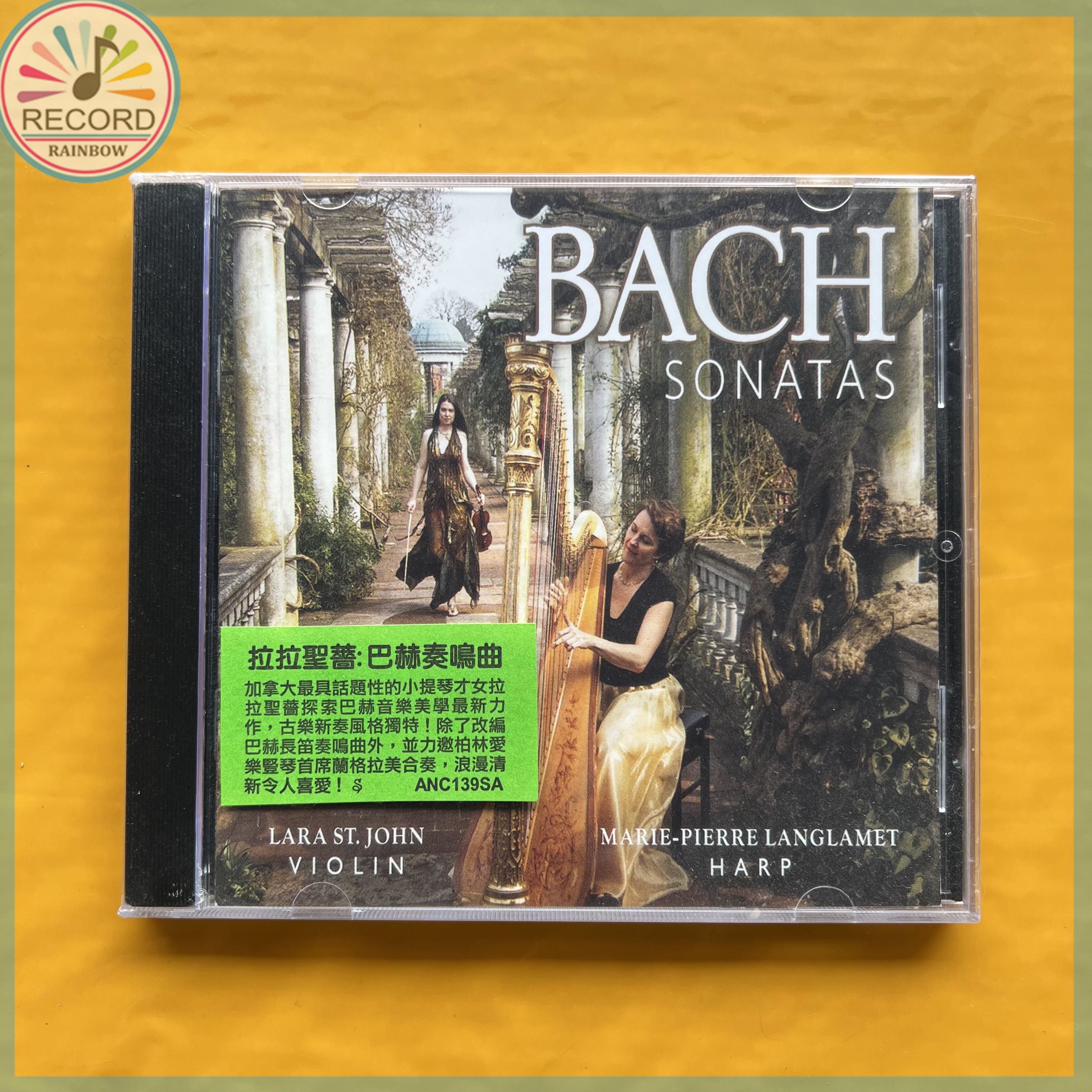 BACH SONATAS LARA ST. JOHN VIOLIN MARIE PIERRE LANGLAMET HARP 2011 CD настоящий Герметичная упаковка совершенно новый