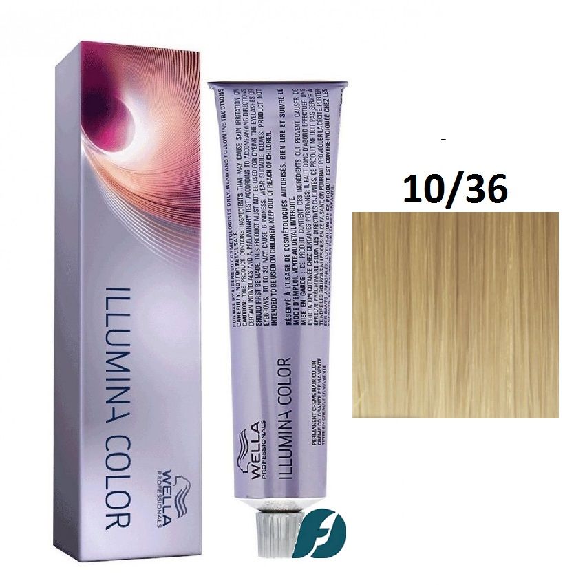 Wella Professionals Illumina Color 10/36 Крем-краска для волос - Яркий блонд золотисто-фиолетовый, 60мл