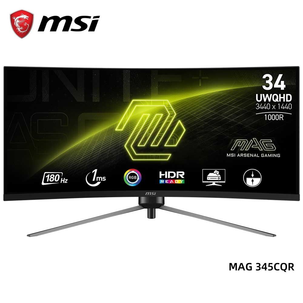 MSI34"МониторMAG345CQR,черный,черныйматовый