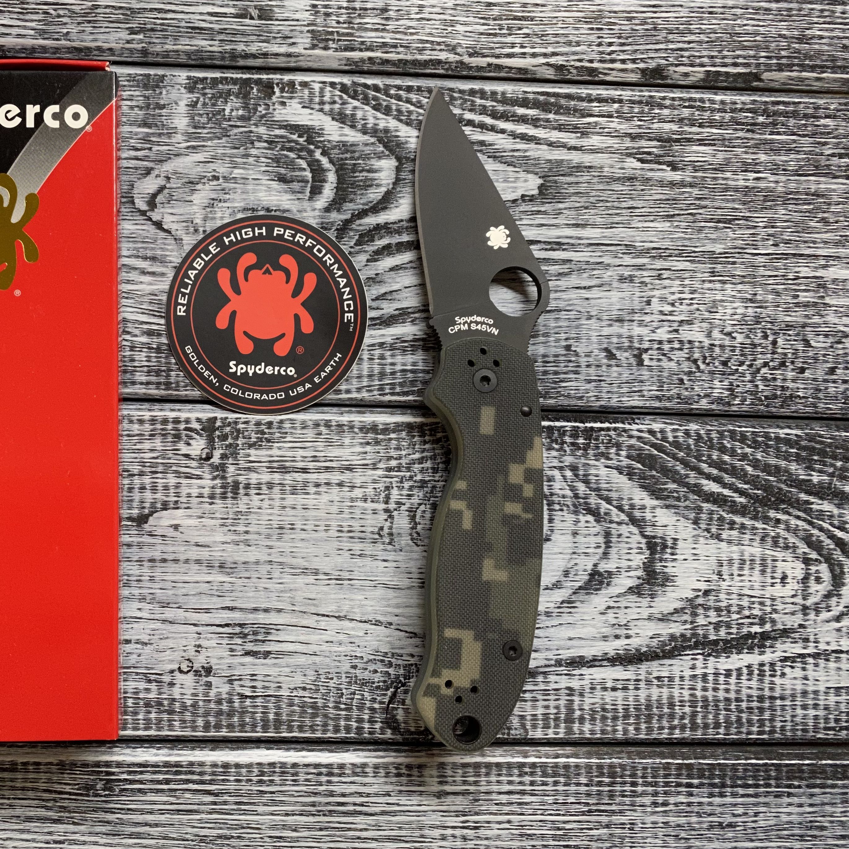 Нож Spyderco Para 3 Black Camo C223GPCMOBK