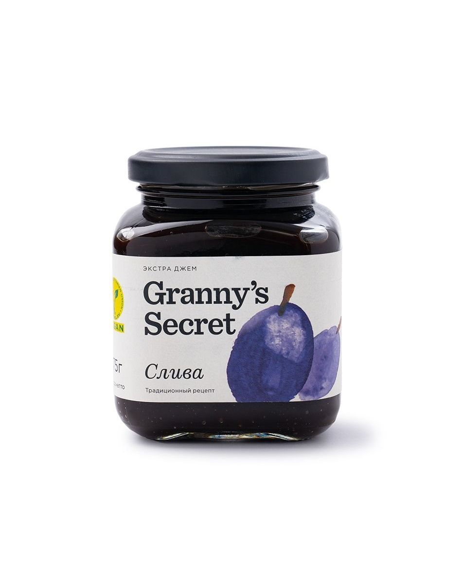 Джем Granny's Secret Домашний из сливы 375 г, Республика Сербия