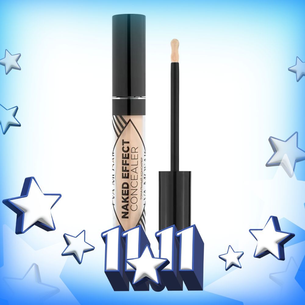 Eva mosaic Тональный консилер для лица Naked Effect Concealer 3,8 мл, 01 Cлоновая кость