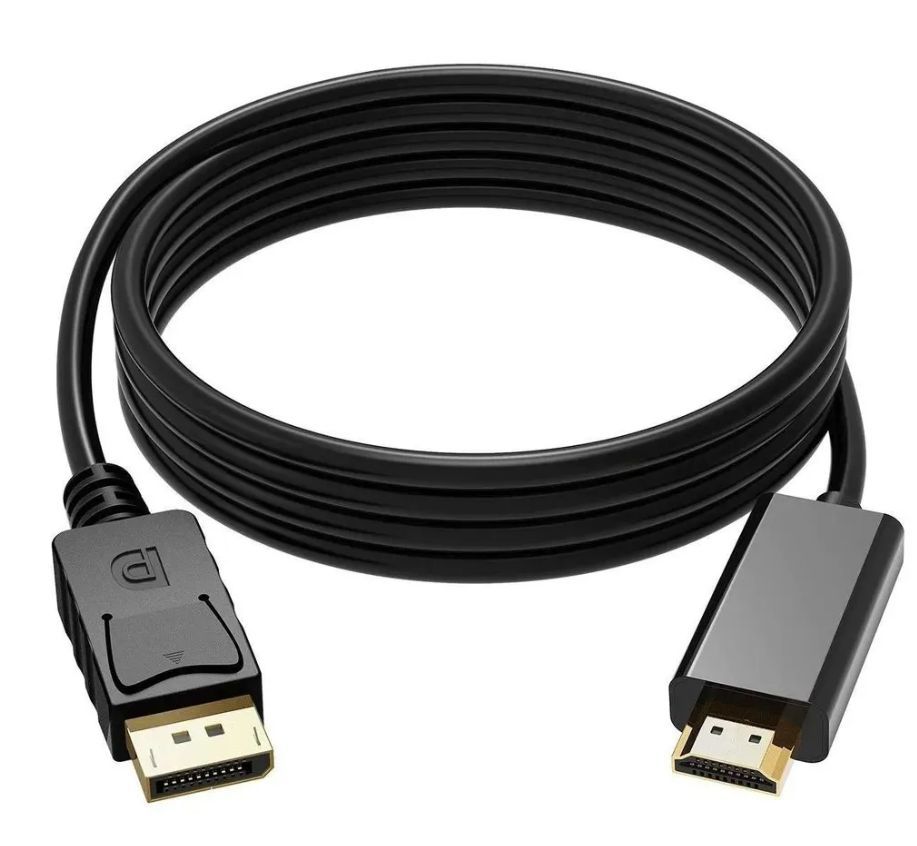 Видеокабель DisplayPort/HDMI, 1.8 м, черный