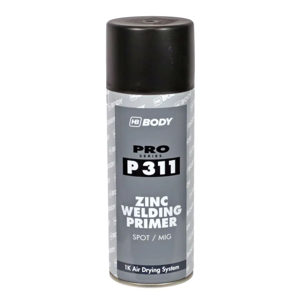 Грунт токопроводящий HB BODY P311 ZINC WELDING PRIMER, черный, аэрозоль, 400мл