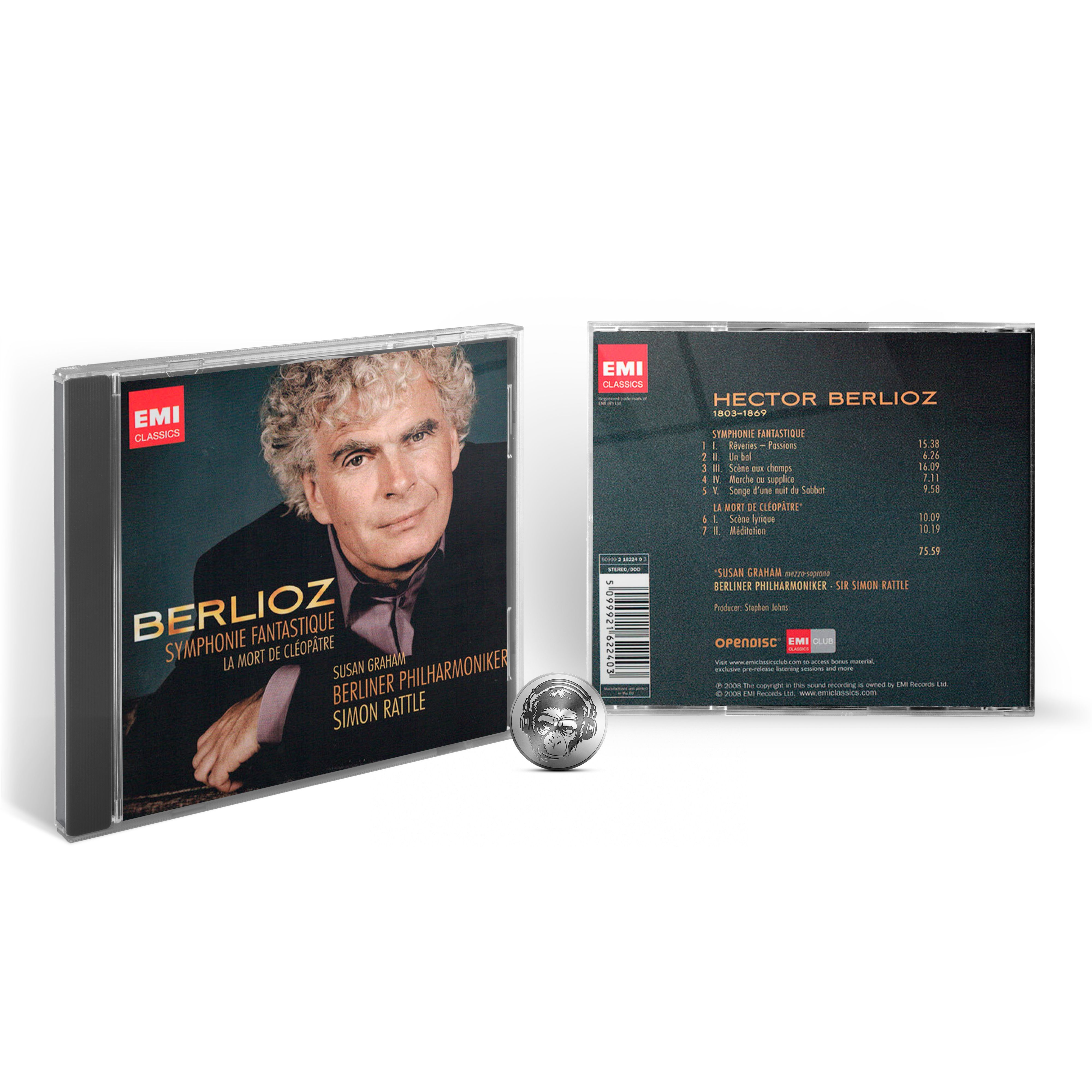 Музыкальный диск Simon Rattle - Berlioz: Symphonie Fantastique/ Le Mort De Cleopatre (1CD) 2008 EMI Jewel