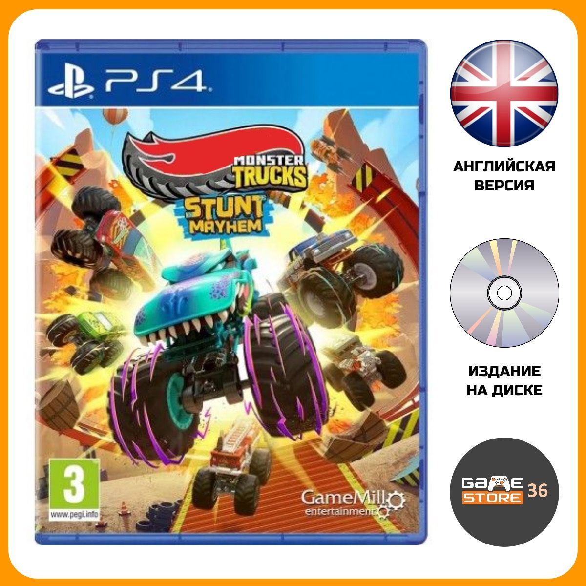 Игра Monster Trucks Stunt Mayhem (PlayStation 4, Английская версия)