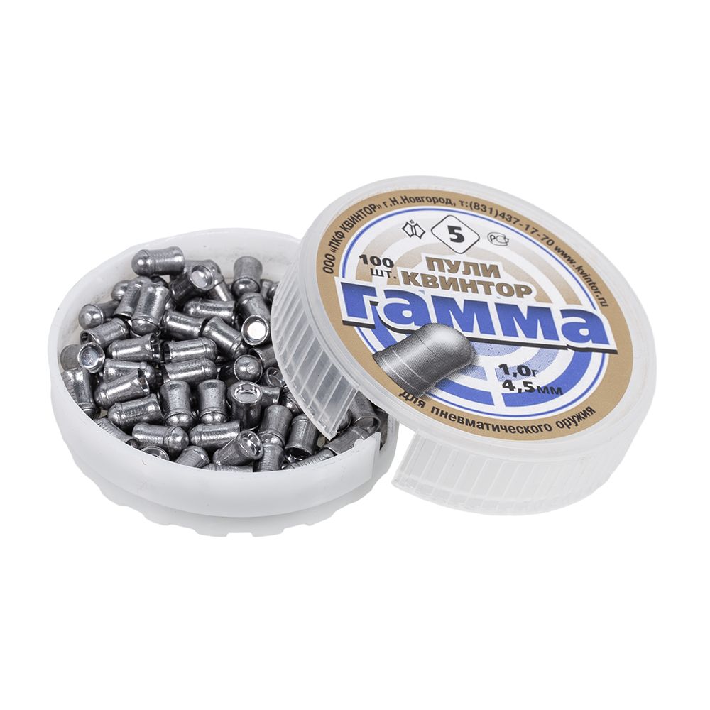 Пуля пневм. Гамма (100 шт.) 1,0гр, кал. 4,5мм, 00245904