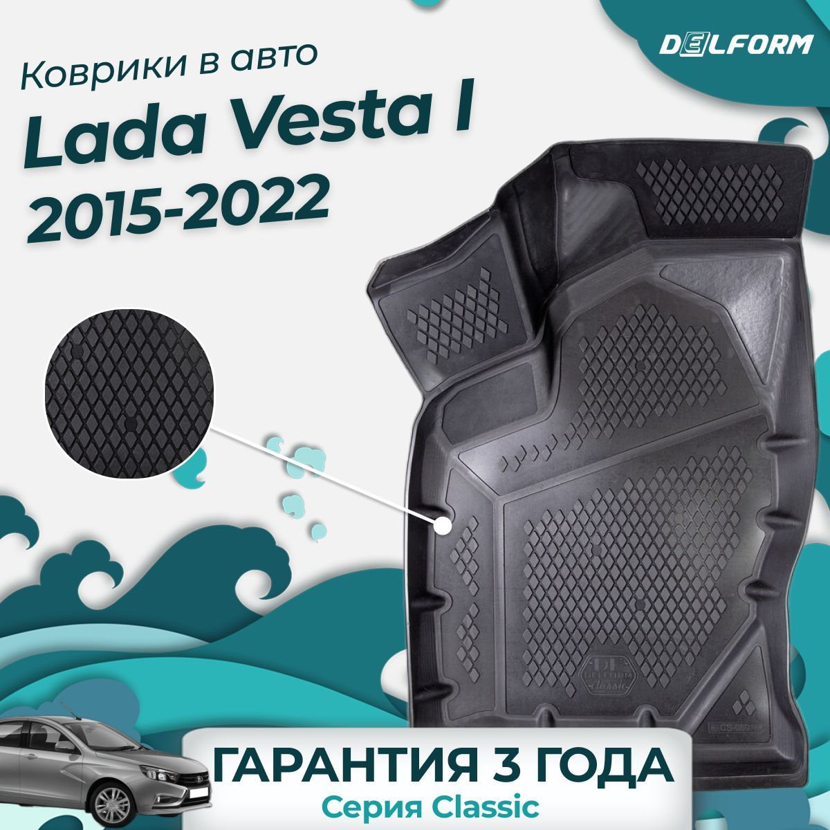 Коврики для Lada Vesta I (2015-2022) Classic в cалон