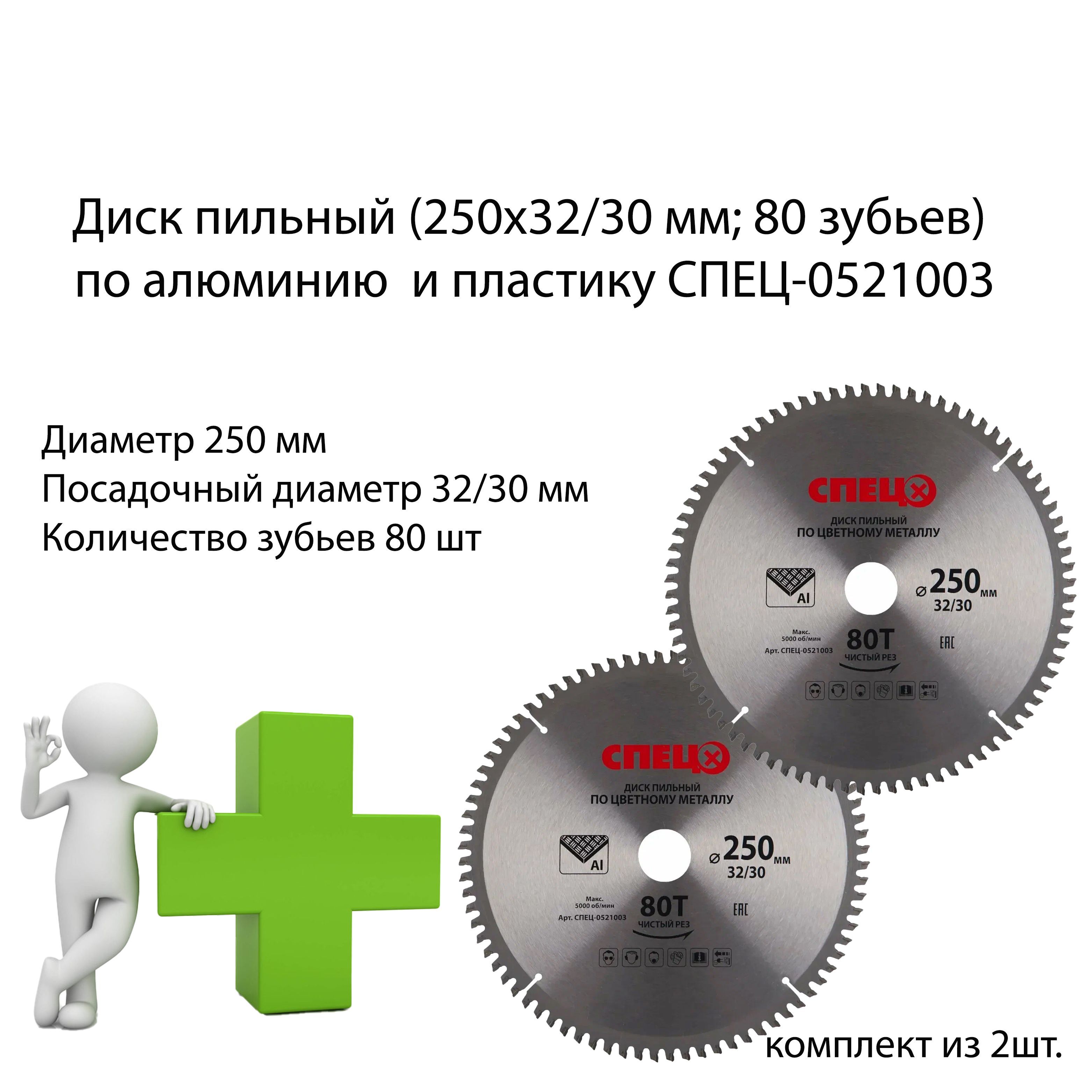 Диск пильный 250 x 32, 30; 80  зуб.