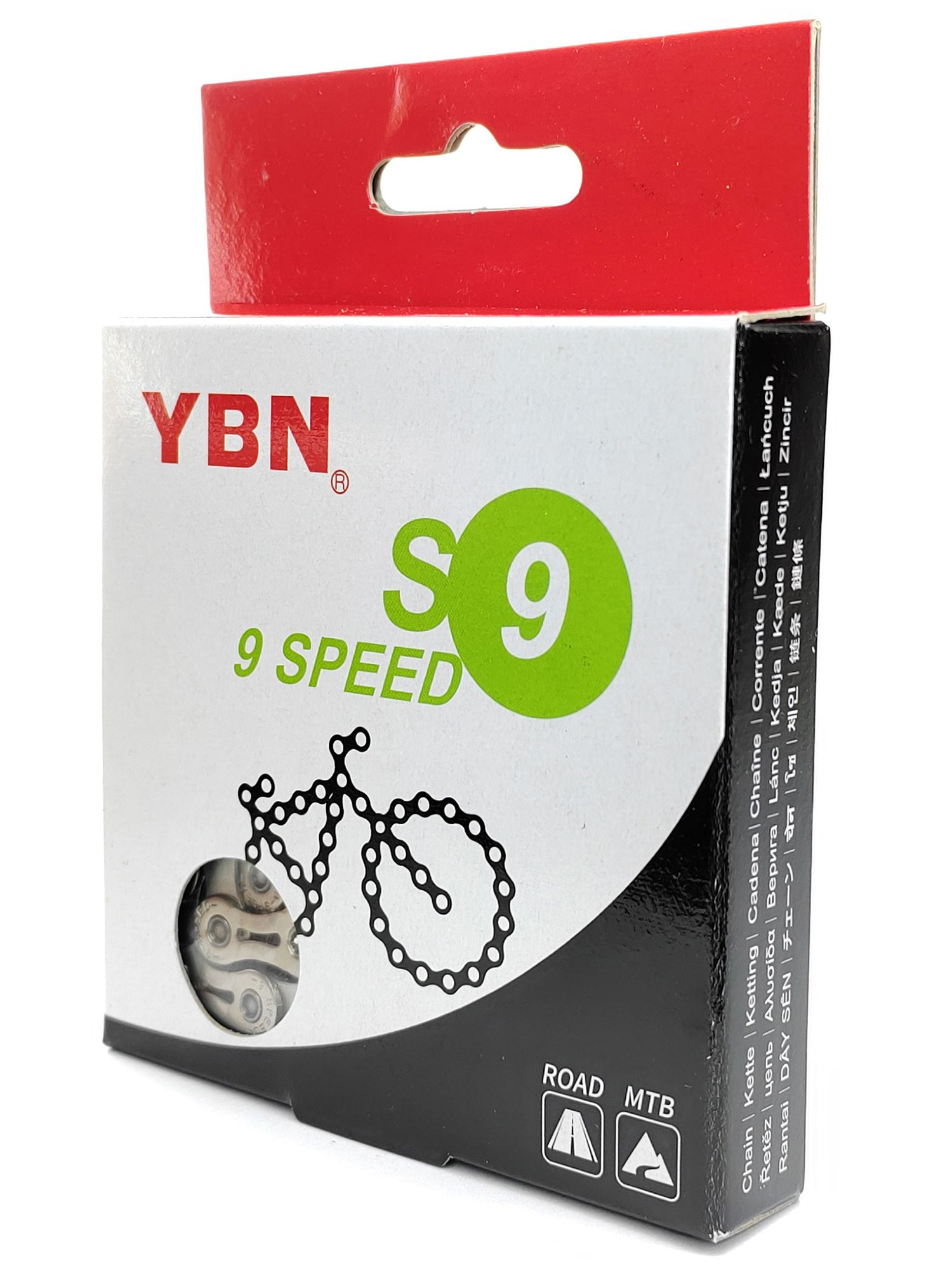 YBN Цепь для велосипеда S9-RB, 1/2"x11/128", 116 звеньев, 9 скоростей, замок цепи — Товары для велоспорта — фото 5