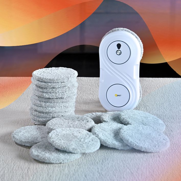 Робот мойщик окон c распылением Даджет U200, тонкий со сменными салфет(图4)