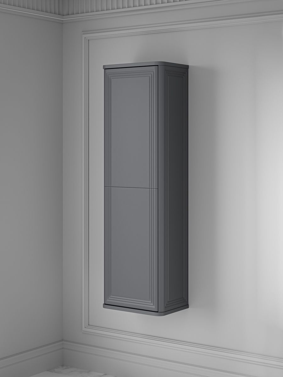 Фото товара на маркетплейсе ozon Шкаф-пенал для ванной подвесной, 40 см, темно-серый, IDDIS, Oxford Neo, OXN40D0i97