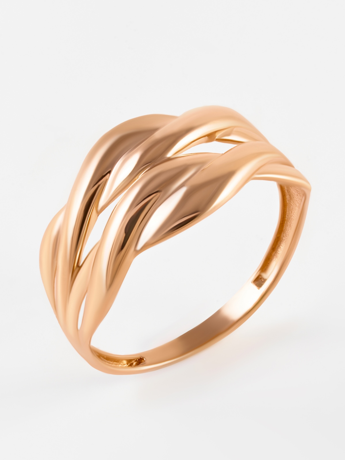 Кольцо золотое женское 585, широкое