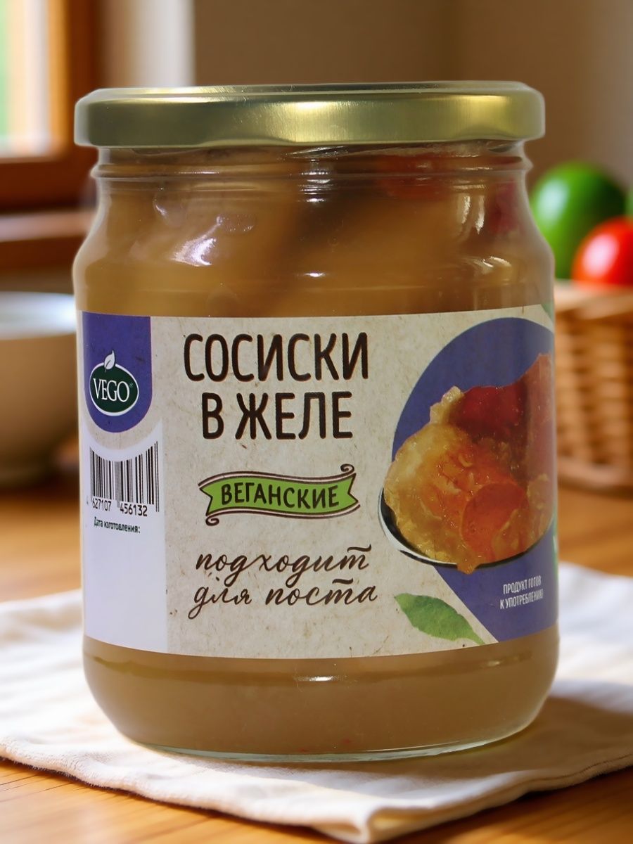 Сосиски веганские постные VEGO в желе 500 г