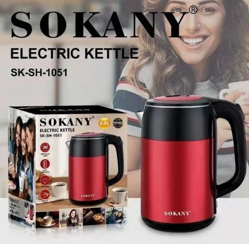 SOKANY Электрический чайник SK-SH-1051, красный #1
