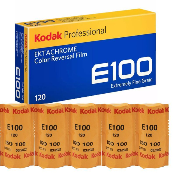 Пленка Kodak Chrome E100, цветной обратный позитив 120 мм, 5 рулонов ...