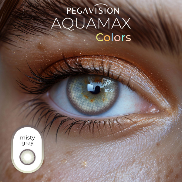 Цветные линзы Pegavision Aquamax Colors 2 линзы R 8.6 SPH -2.00 Misty ...
