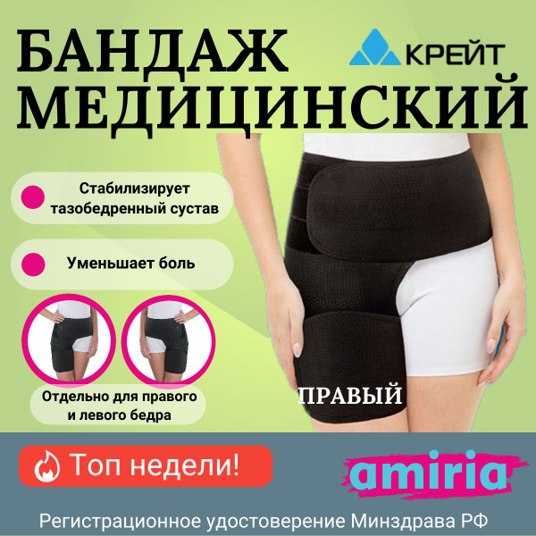 Бандаж тазобедренный, фиксация и стабилизация сустава, реабилитация ...