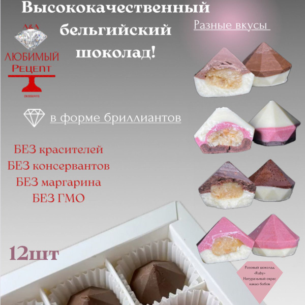 Конфеты шоколадные бельгийские подарочный набор на 8 марта - купить с ...