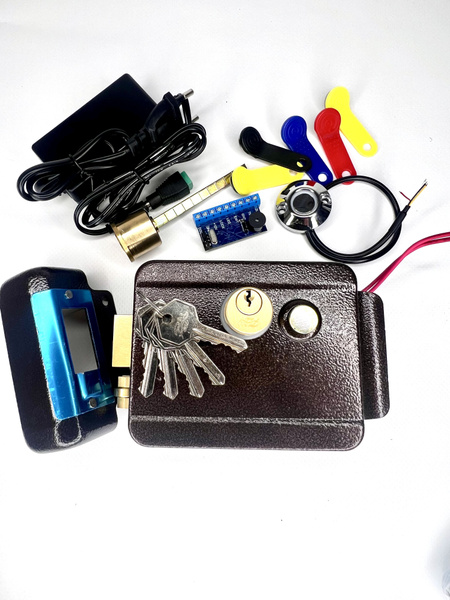 Электромеханический замок на калитку с ключами Touch Memory 5 шт ...