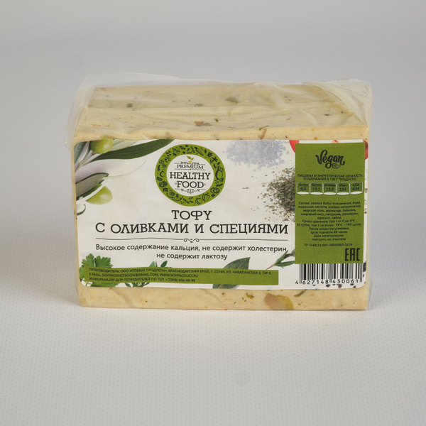 Сыр Тофу Premiun Healthy Food соевый, с оливками и специями, 300 г ...