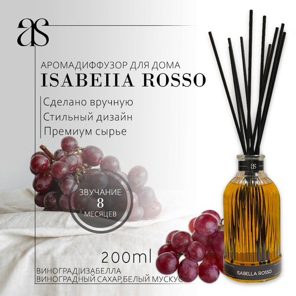 Ароматический диффузор as-store HOME FRAGRANCE, Жидкий, Виноград, Сахар ...