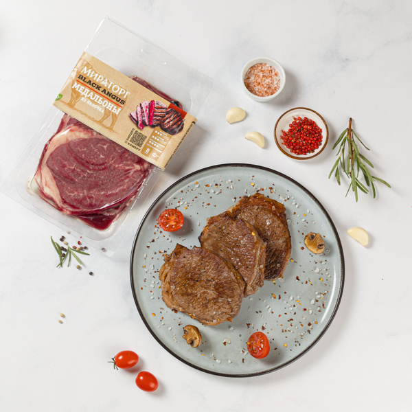 Медальоны из Яблочка говяжьи Black Angus Мираторг, охлажденные, 490 г ...