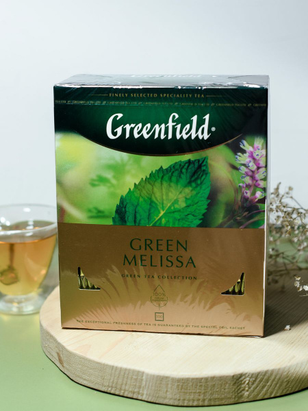 Чай зелёный Greenfield с мелиссой 100 пак.Срок 3/26 г. № др - купить с ...