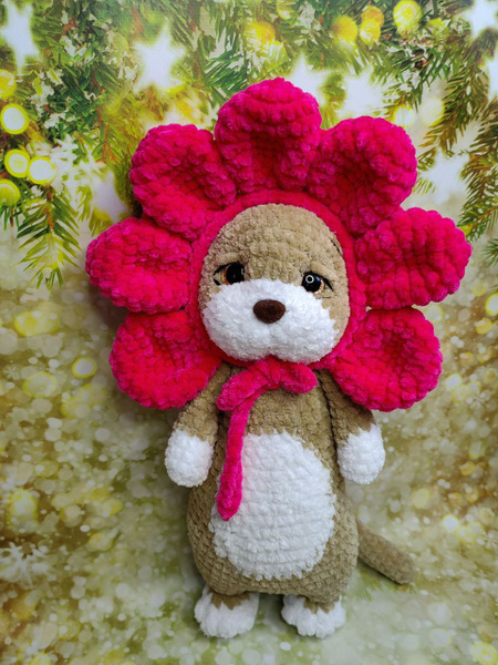Вязаная игрушка кот сосиска с шапочками . - купить с доставкой по ...