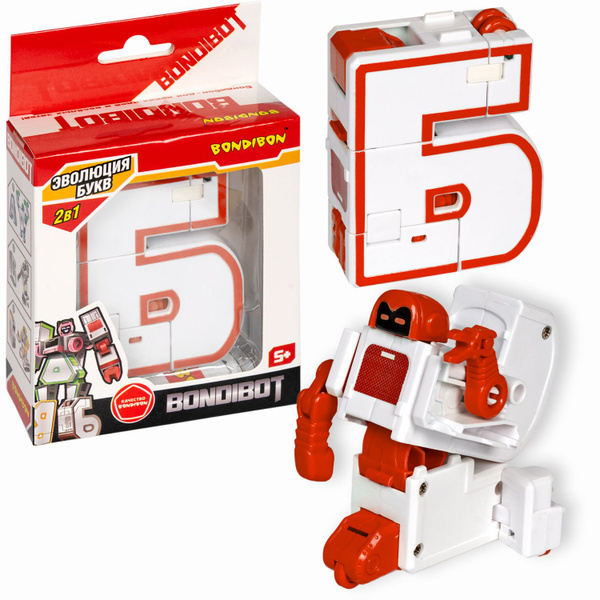 Робот Трансформер Bondibon ЭВОЛЮЦИЯ БУКВ 2в1 буква Б, BONDIBOT ...