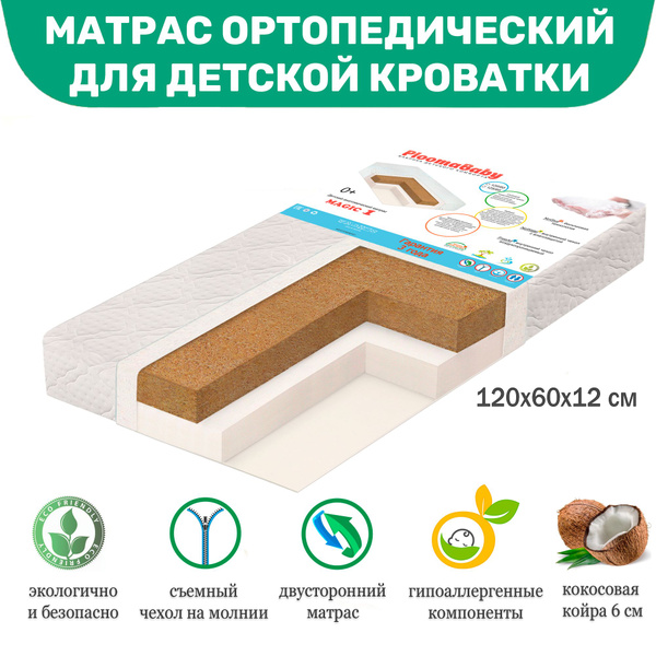 Матрас в кроватку PLOOMABABY Матрас_00000298_PLOOMABABY, Беспружинный ...