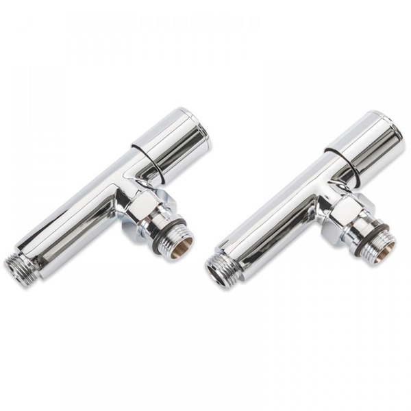 Вентиль для полотенцесушителя угловой 1/2''НАР х 1/2''НАР, хром, 2 ...