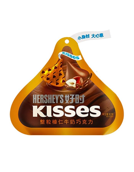 Конфеты Hershey's Kisses, молочный шоколад с миндалём, 82 гр - купить с ...