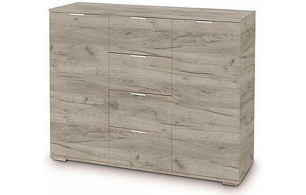 Комод Вентал НК-4 Дуб крафт серый, Вентал, арт. вентал-43728, 120x39x95 ...