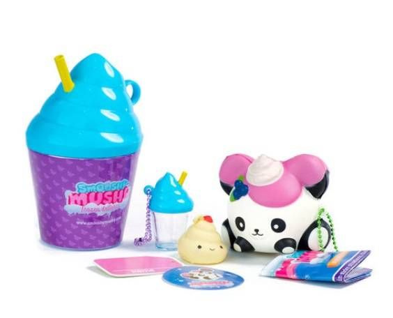 Коллекционная игрушка Smooshy Mushy Смузи сюрприз Антистресс голубая ...