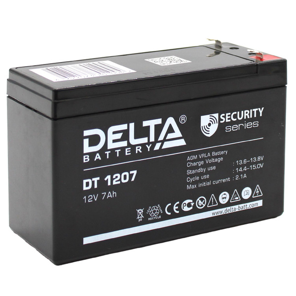 Характеристики Аккумулятор Delta DT1207 12В 7 Ач для детского ...