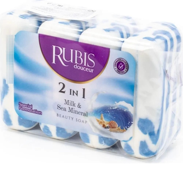 Мыло твердое RUBIS туалетное, морские минералы, 4х90 г - купить с ...