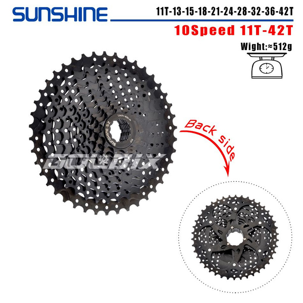 Кассета для велосипеда SUNSHINE, 10 Скорость 42 зубов черная Кассета ...